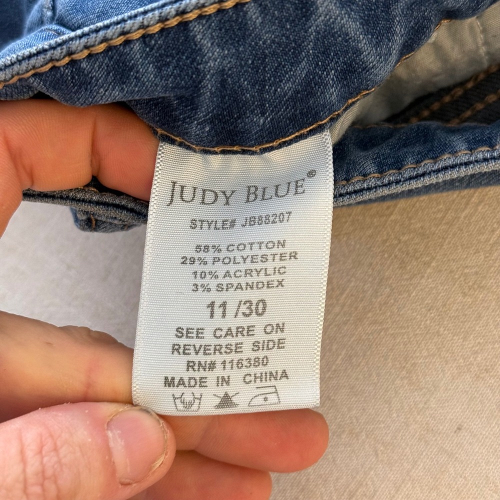 Judy Blue Los Angeles High Rise Skinny Jeans Medium Wash Blue 11/30 - Picture 5 of 9